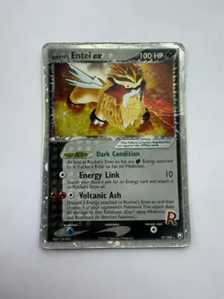 Pokemon Rocket's Entei ex Ultra Rare Holo Team Rocket Returns 97/109 English - Image 1