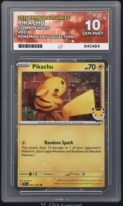 Pikachu 051/162 30th Anniversary Stamped 2026 Pokemon Promo Ace 10 Perfect Subs - Image 1
