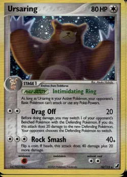 Ursaring 18/115 Holo Rare EX Unseen Forces Pokemon - Image 1