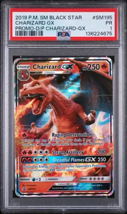 Pokemon TCG Charizard GX SM195 BLACK STAR PROMO PSA 1 LOW POP! POP 14🔥 - Image 1