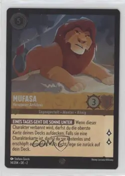 2023 Disney Lorcana - Rise of the Floodborn 2 German Foil Mufasa Betrayed Leader - Image 1