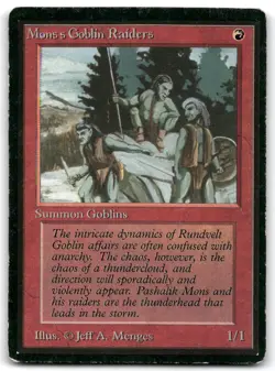 Mons's Goblin Raiders Beta Edition MTG Card - Image 1