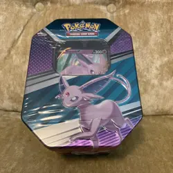 Pokemon Cards TCG Espeon V Heroes Tin Brand New Sealed Pokemon 4 Booster Packs * - Image 1