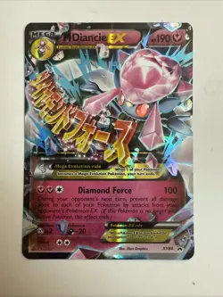 Pokemon M Diancie EX Promo Holo XY44 XY 190 HP Diamond Force Card TCG - Image 1