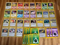 Vintage Large Lot Pokemon Cards Gym Challenge / Heros 56 Cards - Image 1