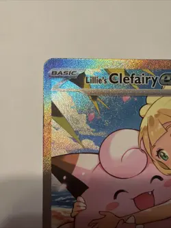 Lillie's Clefairy EX Full Art Holo Fairy Basic Pokemon Card ASC 280/217 - Image 2