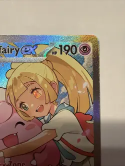 Lillie's Clefairy EX Full Art Holo Fairy Basic Pokemon Card ASC 280/217 - Image 3