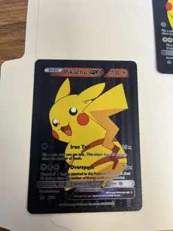 Custom Pikachu GX & VMAX Black Metal Cards – 5-Card Luxury Pokemon Display Set - Image 3