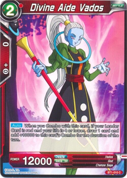 Dragon Ball Super Card BT1- 010 C Divine Aide Vados Near Mint - Image 1