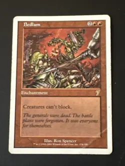 Bedlam X1- 7th Edition Played Condition Crease See Front/back Pics - Image 1
