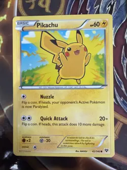 Pokemon Pikachu TCG XY Card 42/146 Regular Common NM - Image 1