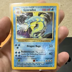 Pokemon Gyarados Base Set Holo Rare 6/102 100 HP English 1999 - Image 1