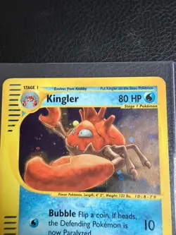 Kingler - Holo Rare - Expedition Set - 15/165 - Pokemon TCG - 2002 - LP - Image 2