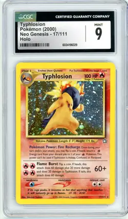 Pokemon Typhlosion Neo Genesis Holo #17 CGC 9 Mint - Image 1