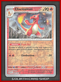 Charmeleon 008/091 Reverse Holo - Sv4.5: Paldean Fates Pokemon TCG - Image 1