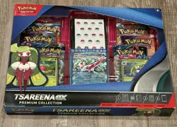 Pokemon TCG Tsareena ex Premium Collection Box New Sealed 6 Packs Promo Cards - Image 1