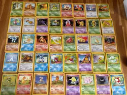 Vintage Large Lot Pokemon Cards Base Set 2 Cards 21-130 Excellent Run - Image 1