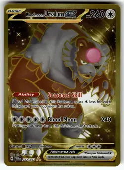 Bloodmoon Ursaluna ex 222/167 SV06: Twilight Masquerade NM Pokemon Card TCG - Image 1