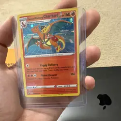 Pokemon Special Delivery Charizard Holo Promo SWSH075 160 HP Sword & Shield - Image 1