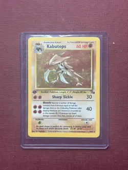 Kabutops 9/62 Fossil 1st Edition Holo Rare 1999 Pokemon LP - Image 2
