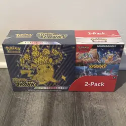 Pokemon Surging Sparks ETB + Booster Bundle 2-Pack Costco SEALED - Fast Shipping - Image 1