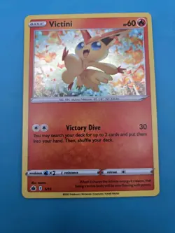 Pokemon TCG Victini McDonald's Promos 2022 Match Battle 5/15 Confetti Holo LP - Image 1