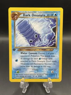 Dark Omanyte NM 37/105 1st Edition Neo Destiny Pokemon TCG Regular - Image 1