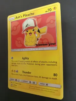 Pokemon TCG Ash's Pikachu SM109 Black Star Promo SM TCG 2017 NM - Image 2