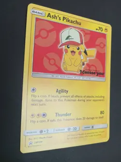 Pokemon TCG Ash's Pikachu SM109 Black Star Promo SM TCG 2017 NM - Image 3