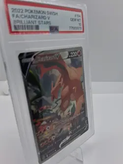 PSA 10 Charizard V 154/172 Alt Art Brilliant Stars 2022 Pokemon Nintendo - Image 2