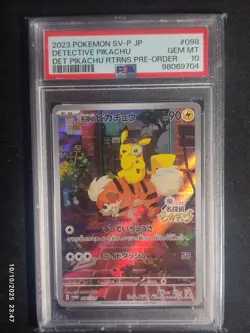 Detective Pikachu Returns Promo 098/Sv-p -Pokemon TCG - PSA 10 - Image 1