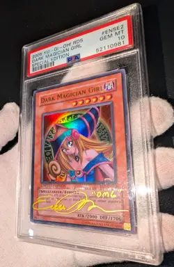 YUGIOH Dark Magician Girl signed/Erica Schroeder RDS-ENSE2 Ultra Rare GM PSA 10 - Image 1