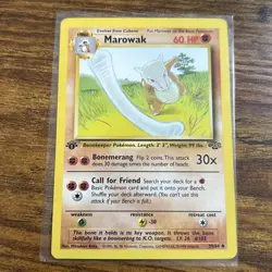 Pokemon Marowak TCG Jungle Card 39/64 Regular Uncommon 1st Edition LP - Image 1