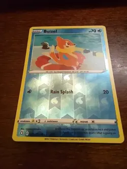 Buizel 022/072 Shining Fates Reverse Holo Pokemon Card - Image 1