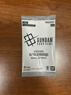 BANDAI Gundam Card Game Starter Deck Heroic Beginnings [ST01] SEALED Bonus Pack - Image 1