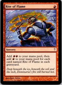 Mtg Magic The Gathering Rite of Flame Coldsnap See Scan C - Image 1
