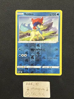 Pokemon Silver Tempest - Keldeo - 046/195 - Reverse Holo Rare - M/NM - Image 1