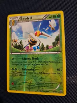 XY Primal Clash Beedrill 3/160 Reverse Holo Pokemon TCG - Image 1