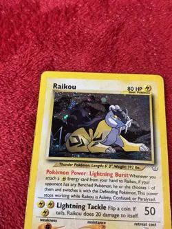 Raikou 13/64 Neo Revelation Holo Wotc Pokemon Card Played - Image 3