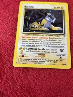 Raikou 13/64 Neo Revelation Holo Wotc Pokemon Card Played - Image 4