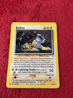 Raikou 13/64 Neo Revelation Holo Wotc Pokemon Card Played - Image 5