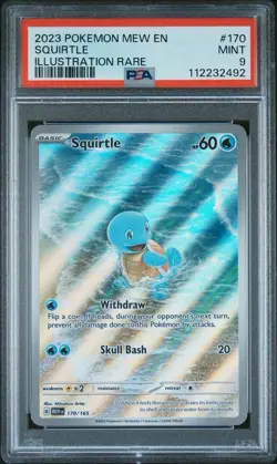 Pokemon 151 Blastoise Wartortle Squirtle PSA 10/9 Set Sequential ENGLISH - Image 3