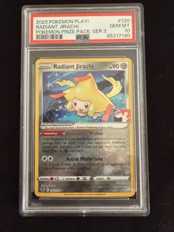 2023 POKEMON PLAY! PRIZE PACK: SERIES 3 #120 RADIANT JIRACHI PSA 10 RARE POP 23 - Image 1