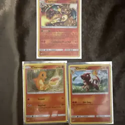 Charizard 14/181 Reverse Holo Team Up NM with non holo basic and stage 1 - Image 1