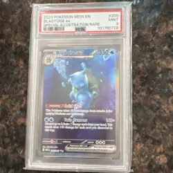 Pokemon Blastoise ex 200/165 SV151 Special Illustration Rare Holo PSA 9 - Image 1