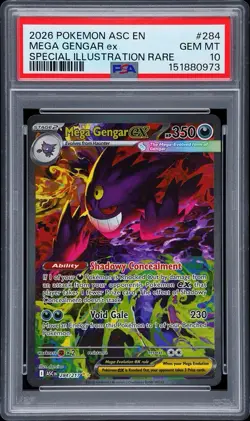 2026 Pokemon ASC EN Mega Gengar EX 284/217 SIR - 🔥GEM MINT PSA 10 🔥 - Image 1