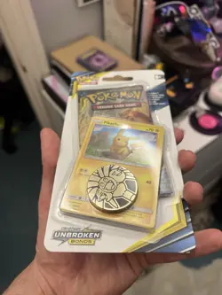 Pokemon Sun & Moon Unbroken Bonds Blister Pack Pikachu Holo Promo SM183 Coin - Image 2