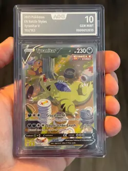 Tyranitar V 155/163 AOG 10 GEM MINT | Battle Styles | Pokemon PSA 10 Potential - Image 3