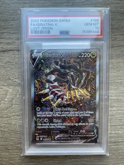 Pokemon Giratina v Alt Art 186/196 PSA 10 Lost Origin English - Image 1