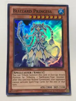 BLIZZARD PRINCESS CT09-EN009 SUPER RARE 2012 COLLECTORS TIN YU-GI-OH HOLO - Image 1
